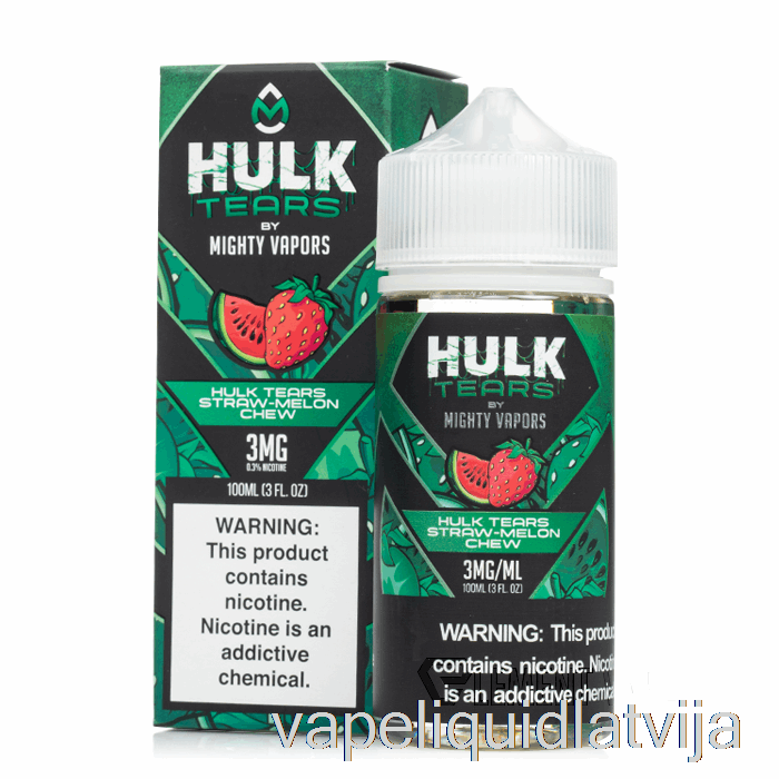 Hulk Tears Straw Melon Chew - Hulk Tears - 100ml 0mg Vape šķidrums